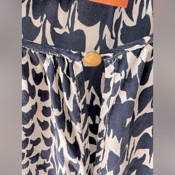 Tory Burch keyhole solo bird blouse size 4 - Picture 4 of 9